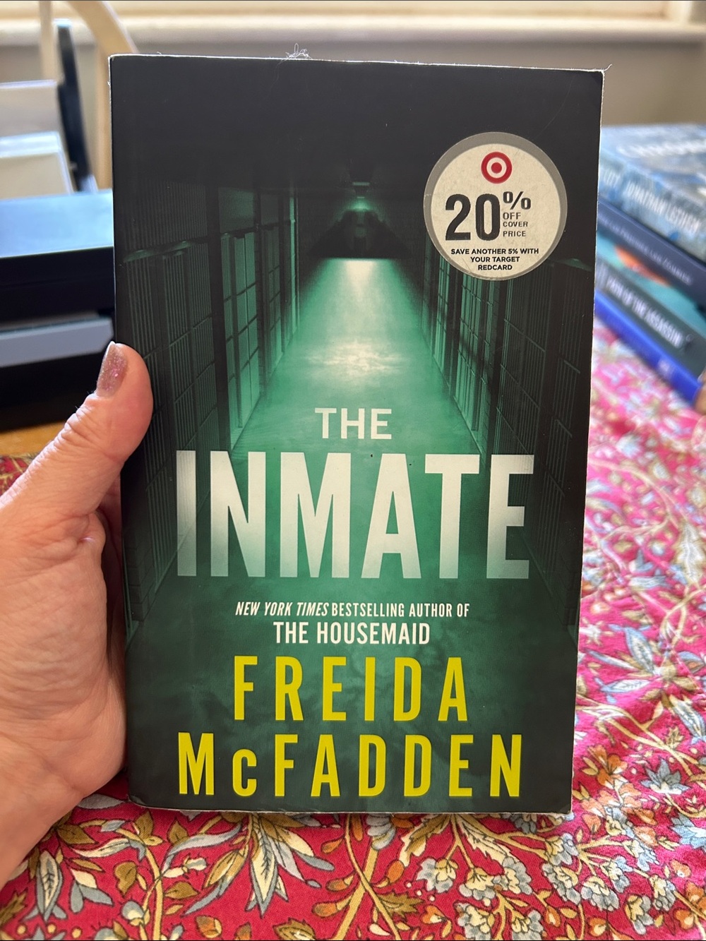 The Inmate by Freida McFadden - Green Paperback Thriller